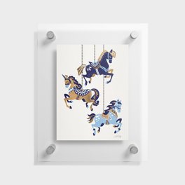 Carousel Horses – Copper & Blue Floating Acrylic Print
