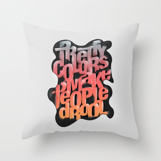 drool Throw Pillow