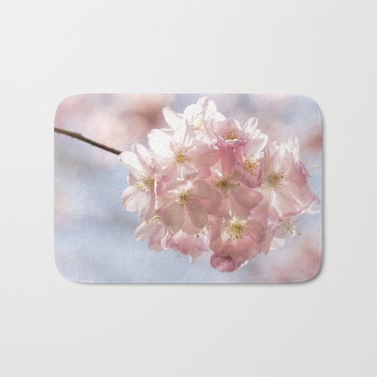 Branch of Cherryblossoms - Pink flowers on #Society6 Bath Mat