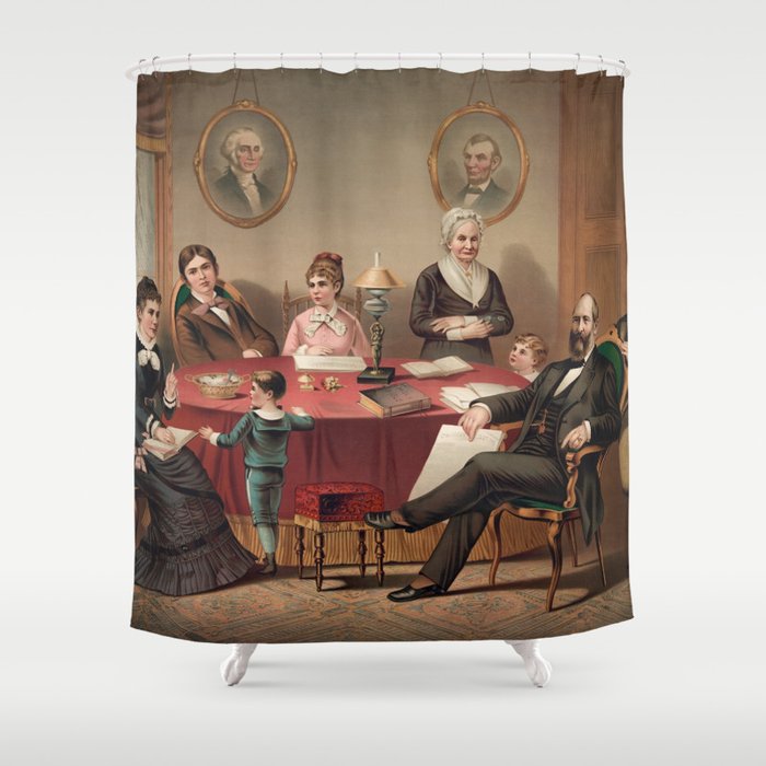 President Garfield and His Family - 1881 Shower Curtain