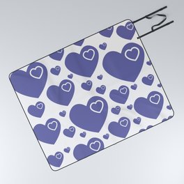 Forever In My Heart - Very Peri on White #3 Picnic Blanket