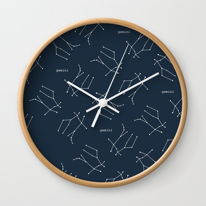 gemini blue Wall Clock