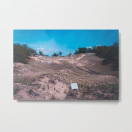 Looking up at the dunes at a park in Michigan Metal Print