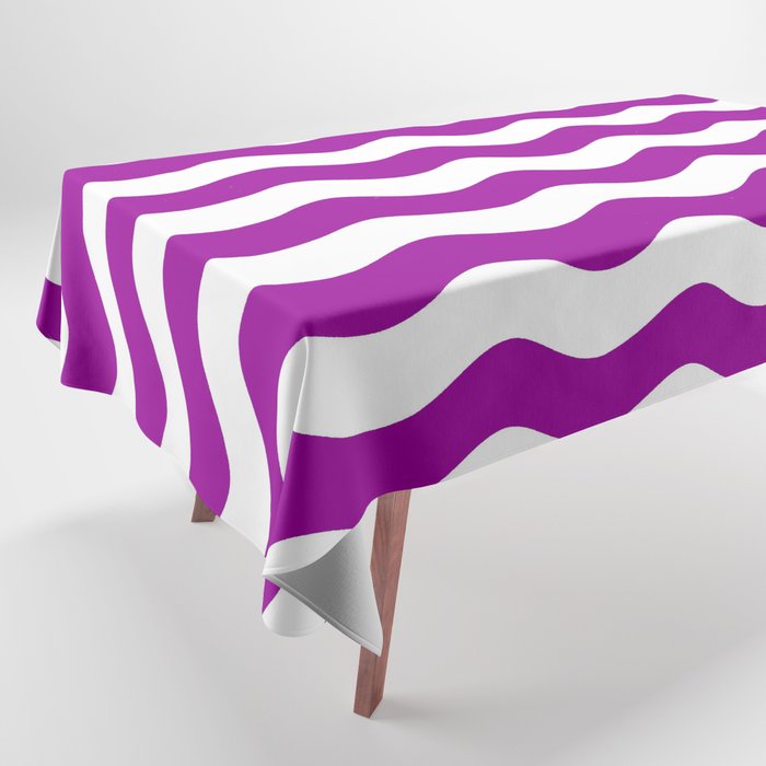 WAVES DESIGN (PURPLE-WHITE) Tablecloth