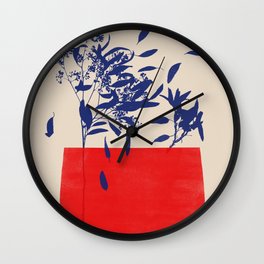 gatherings 7 Wall Clock | Modern, Vases, Minimal, Wild, Surfacepatterndesign, Nature, Digital, Colourful, Free, Collage 