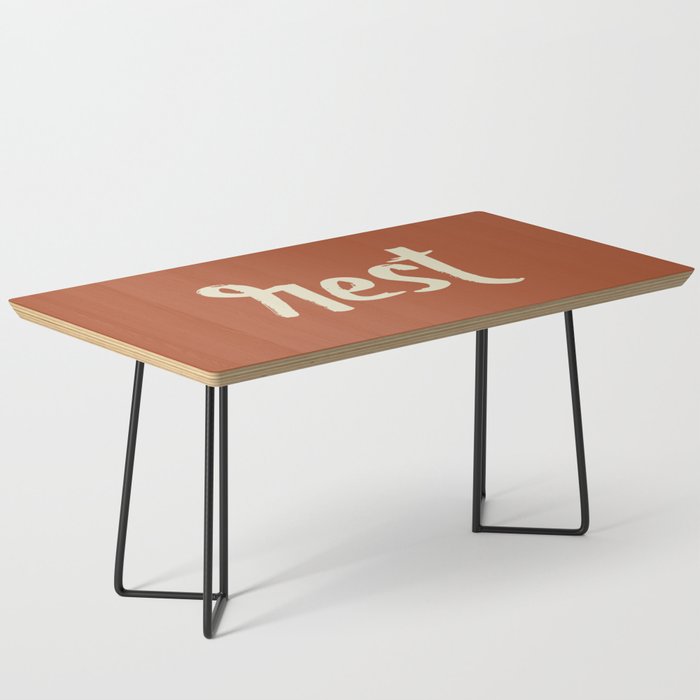 Rest Terracotta Typography Coffee Table