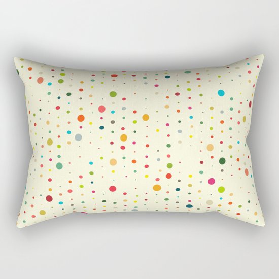 retro rain spots cream Rectangular Pillow