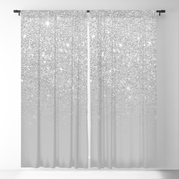 Trendy Modern Silver Ombre Grey Color, Grey And Color Curtains