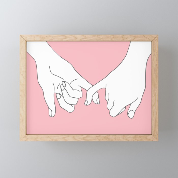 Pinky Promise 2 Framed Mini Art Print