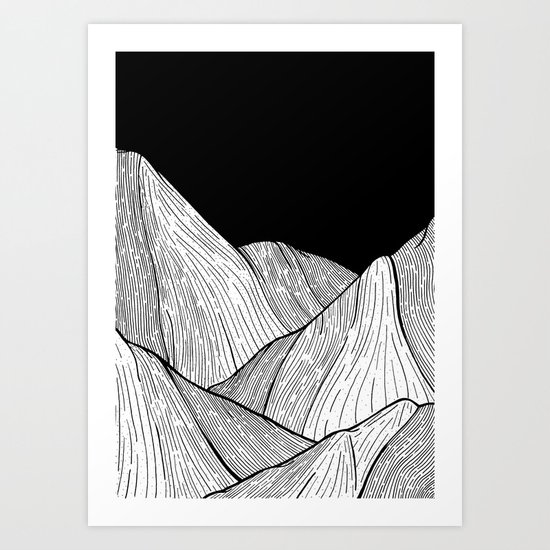 As The Mountains Rise Up Art Print