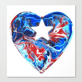 Puerto Rican Heart Canvas Print