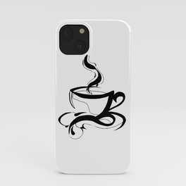 LATTE CAPPUCCINO FLATWHITE AMERICANO Artistic Coffee cup design for COFFEE LOVERS iPhone Case