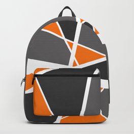 Triangles Stripes Mikado Design Geometric orange Backpack
