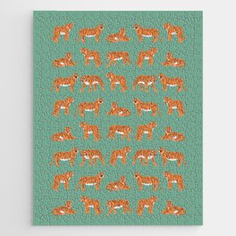 Year of the Tiger Orange and Green Jigsaw Puzzle