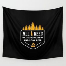 Bonfire and a beer Wall Tapestry