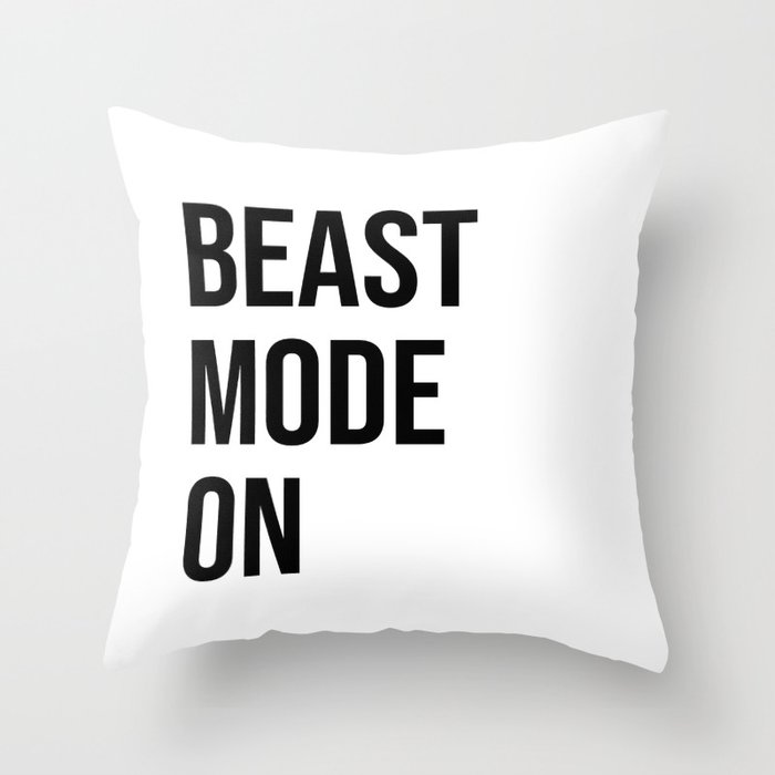 Beast mode on Throw Pillow