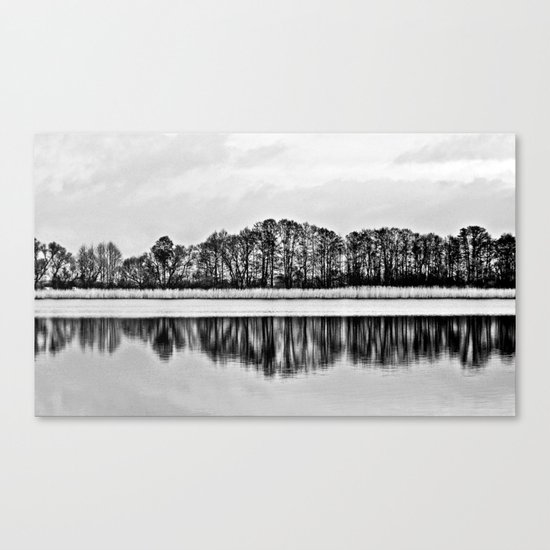 White Symphony of Winter Lake Canvas Print