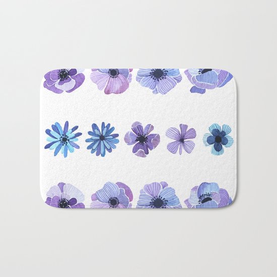 Purple flower Bath Mat