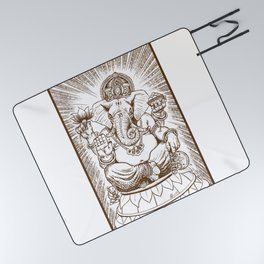 Ganesh: Brown Picnic Blanket