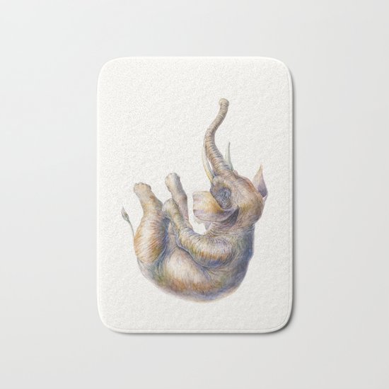 Falling Elephant Bath Mat