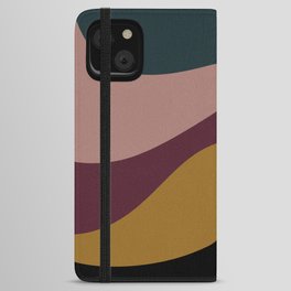 Abstract Color Waves - Bold Vintage iPhone Wallet Case