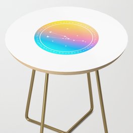 Taurus Zodiac | Rainbow Circle Side Table