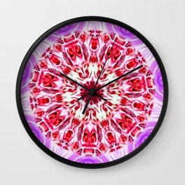 Royal Rose Radiant Orchid Kaleidoscope Wall Clock