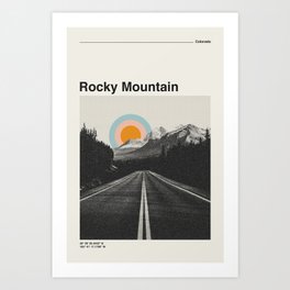 Rocky Mountain National Park Retro Print Art Print