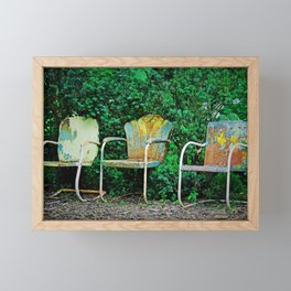 Garden Chairs Photo Framed Mini Art Print
