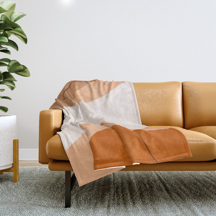 Orange and cream throw discount blanket