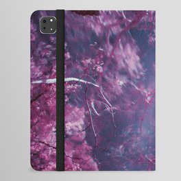 Fairy tale spring; cherry blossom tree canopy in the park at sunrise color magical realism portrait photograph / photography iPad Folio Case