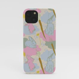 Bunnies and dandelions iPhone Case