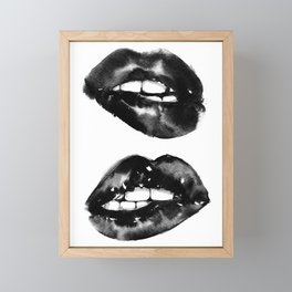 Black Lips Framed Mini Art Print
