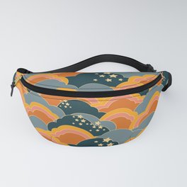 Retro 70s Inspired Boho Clouds Fanny Pack