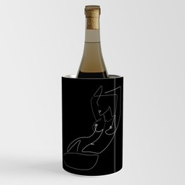 Night Nakedness / woman body drawing Wine Chiller