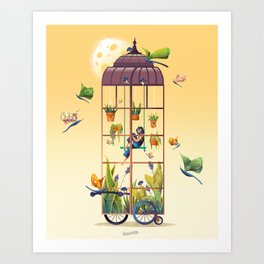 Unimaginable Worlds Collection Greenhouse Art Print
