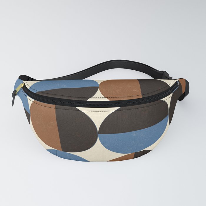 Abstraction_GEOMETRIC_CIRCLE_BLUE_EARTH_PATTERN_POP_ART_0405A Fanny Pack