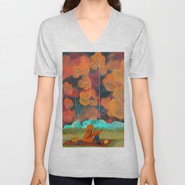 A Perfect Fall Day V Neck T Shirt