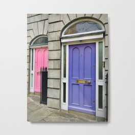 Pastel Doors of Dublin Metal Print