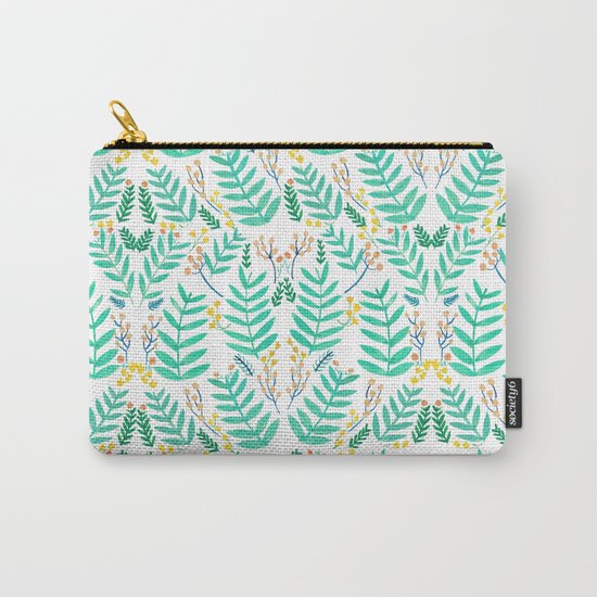 Turquoise Jungle Carry-All Pouch
