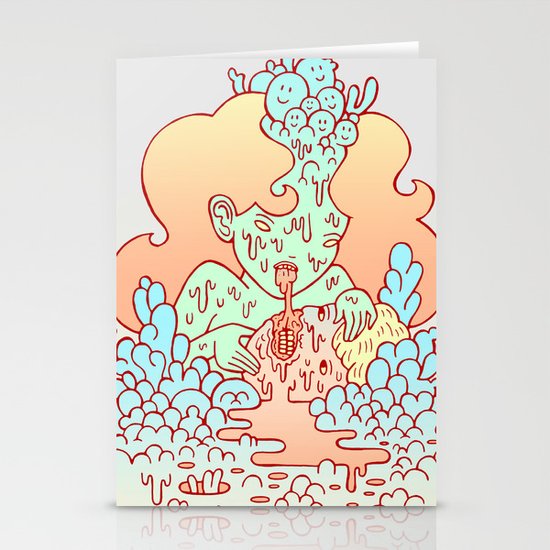 nom nom Stationery Cards