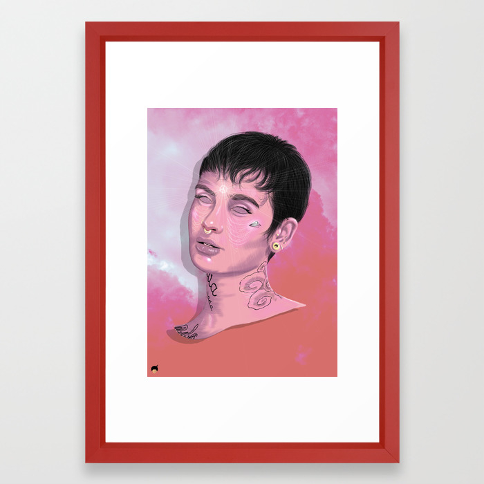 Kehlani Pink Framed Art Print By Artbybrandonryan Society6