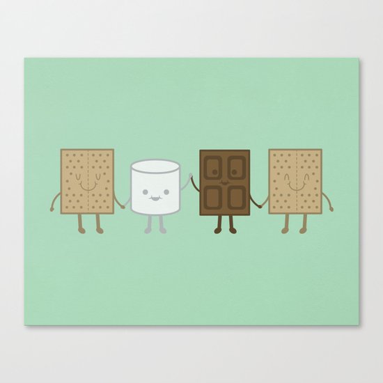 Life is S'more Fun Together (Mint) Canvas Print