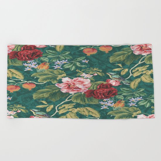 Floral Pattern Beach Towel