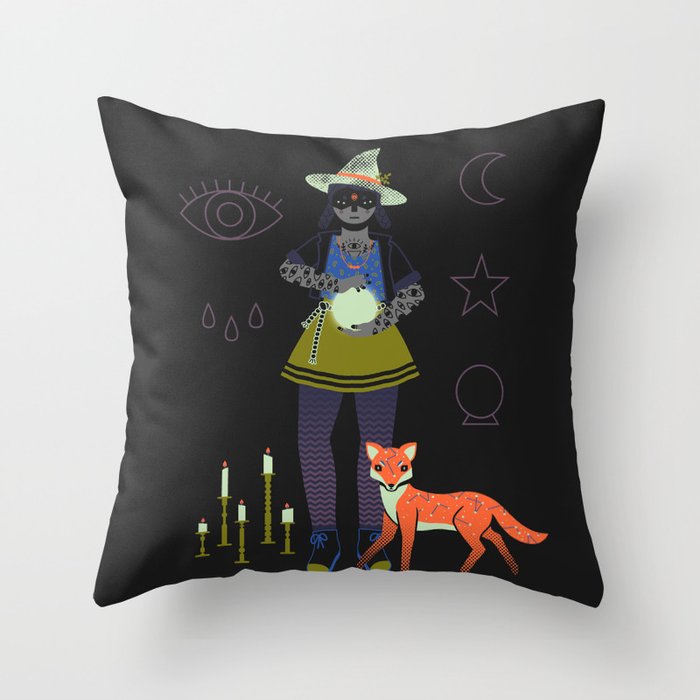 Witch Series: Crystal Ball Throw Pillow