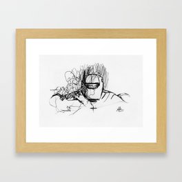 Warbot Sketch #017 Framed Art Print