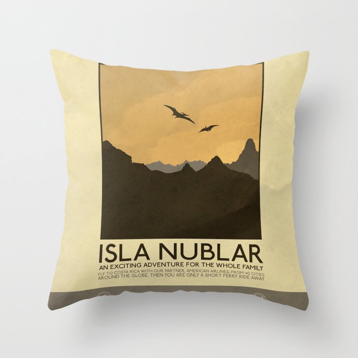 Silver Screen Tourism: Isla Nublar / Jurassic Park World Throw Pillow