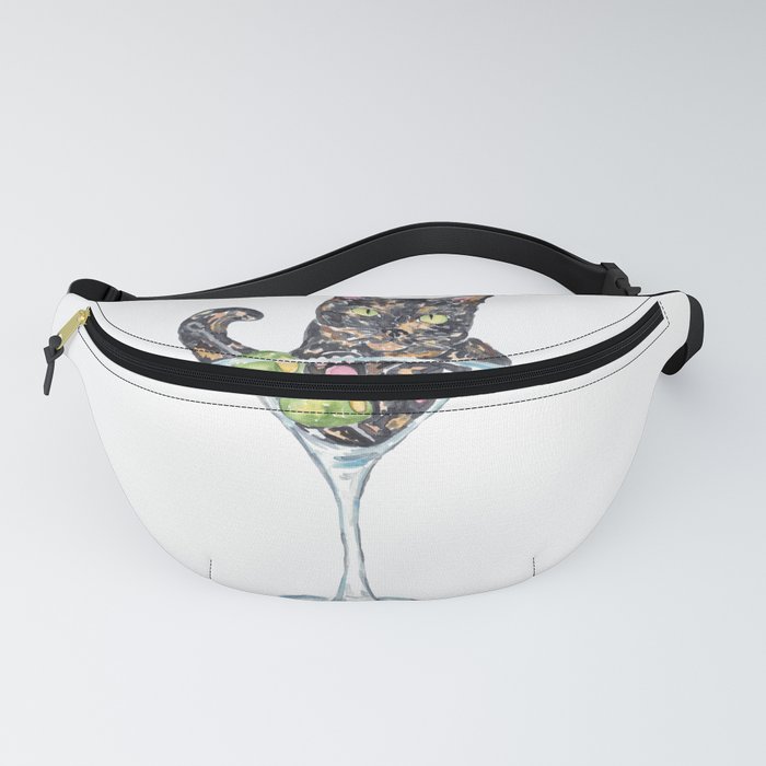  Cat drinking martini Painting Kitchen Fanny Pack
