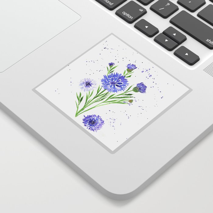 Watercolor Cornflower Sticker
