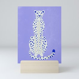 Periwinkle Cheetah Mini Art Print